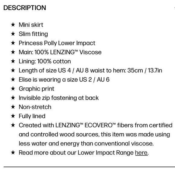 NWT Princess Polly Caraliia Mini Skirt Multi Color - Picture 9 of 9